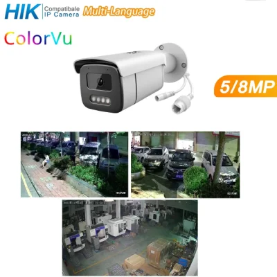 5MP/8MP CCTV 4K Bullet IP Camera Colorvu HD Full Color IP Camera Warm Light Camera with Human Detection, Onvif, IP66, ODM/OEM CCTV Camera, NVR, PTZ